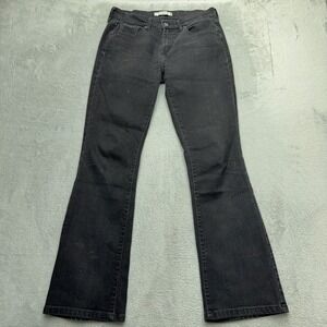 Levis Jeans Womens 31 Black 515 Boot Cut Rhinestone Studded Denim Pants Stretch